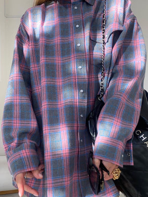 streetwear button-down shirt in lime green with collared