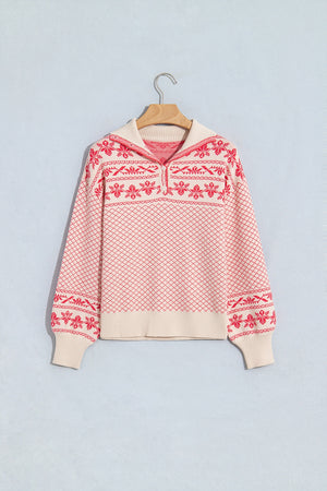 52% viscose, 26% polyester, 22% polyamide Care instructions: Machine wash cold pullover sweater in Pale Blush with relaxed