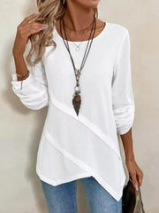100% polyester Care instructions: Machine wash cold blouse in Black with relaxed silhouette