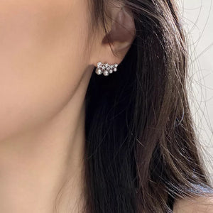 earrings in silver featuring cluster design and N/A fit