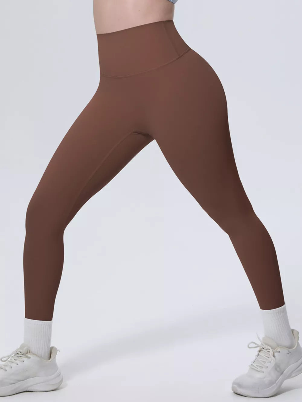High-waisted Seamless Active Leggings in French Blue with buttery-soft