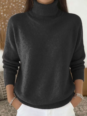 classic turtleneck sweater in White with turtleneck