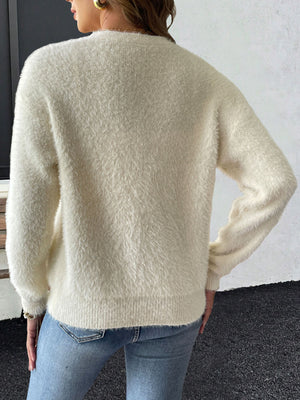 cottagecore cardigan in Black with v-neck