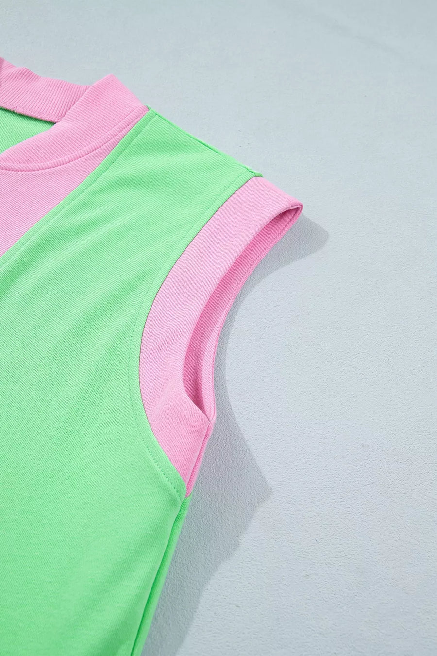 Color Block Half Zip Top & Shorts Set option 6