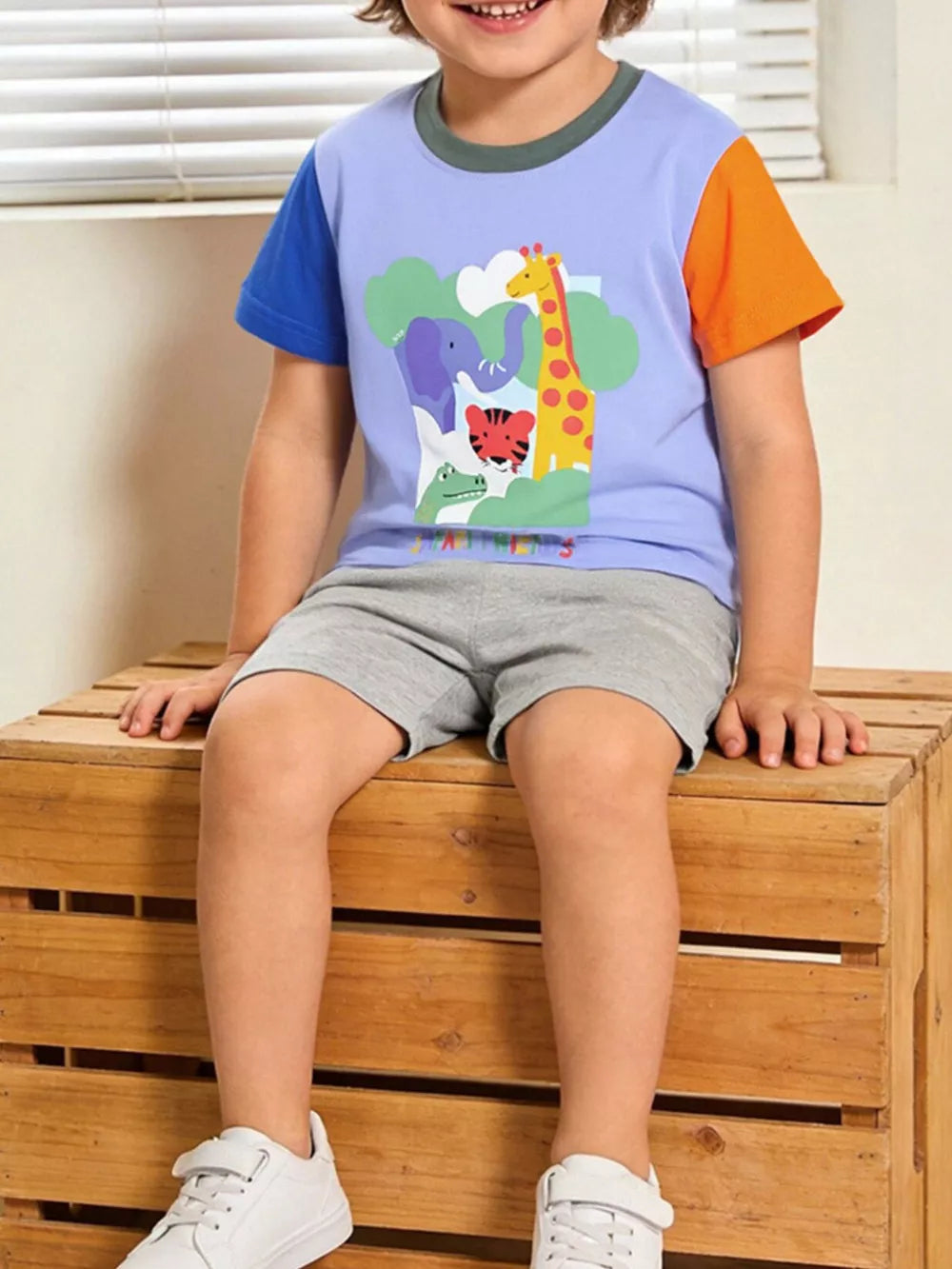 Vonili toddler alligator animal print cotton t-shirt