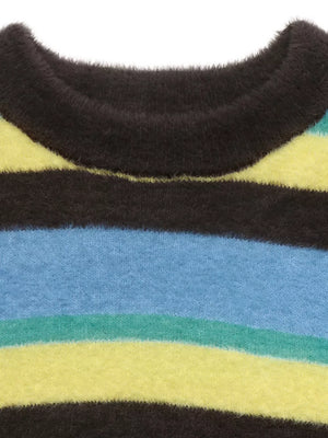 pullover sweater featuring striped in Blue with 100% polyamide Care instructions: Machine wash cold texture