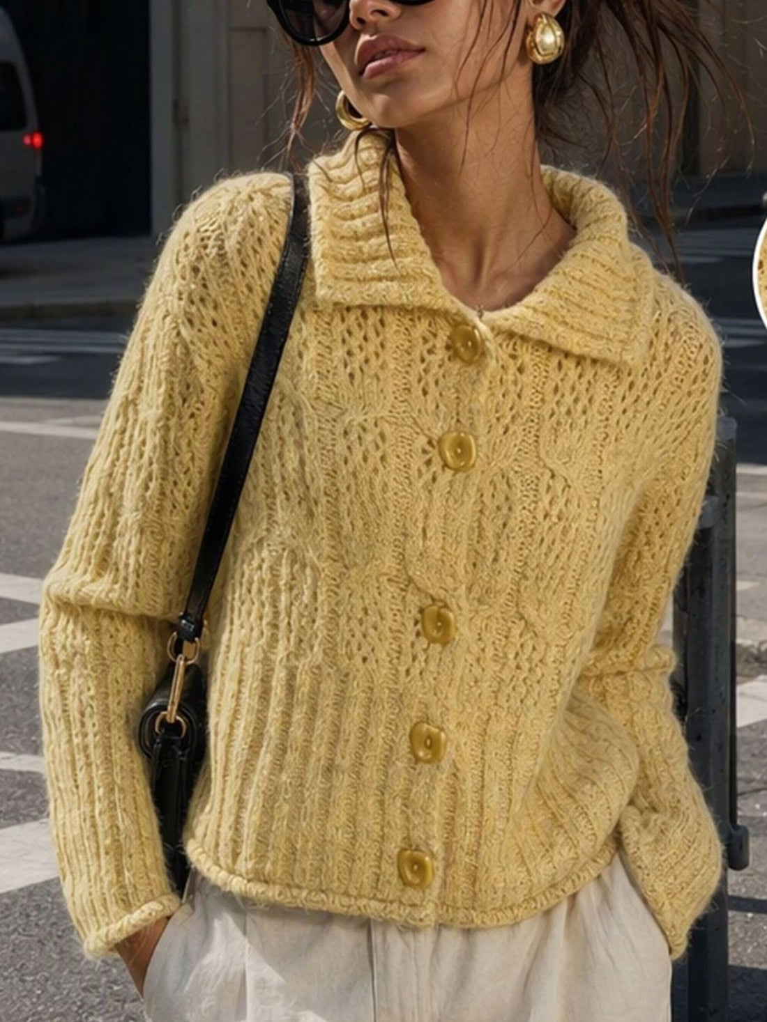 blush pink cardigan with buttoned and long sleeve