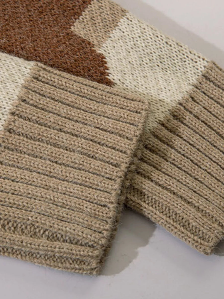 Men's Woodland Critter Knit Cardigan in Khaki