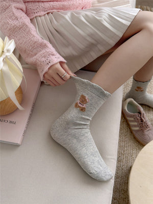 cotton Imported Size &amp socks in Red with fitted silhouette