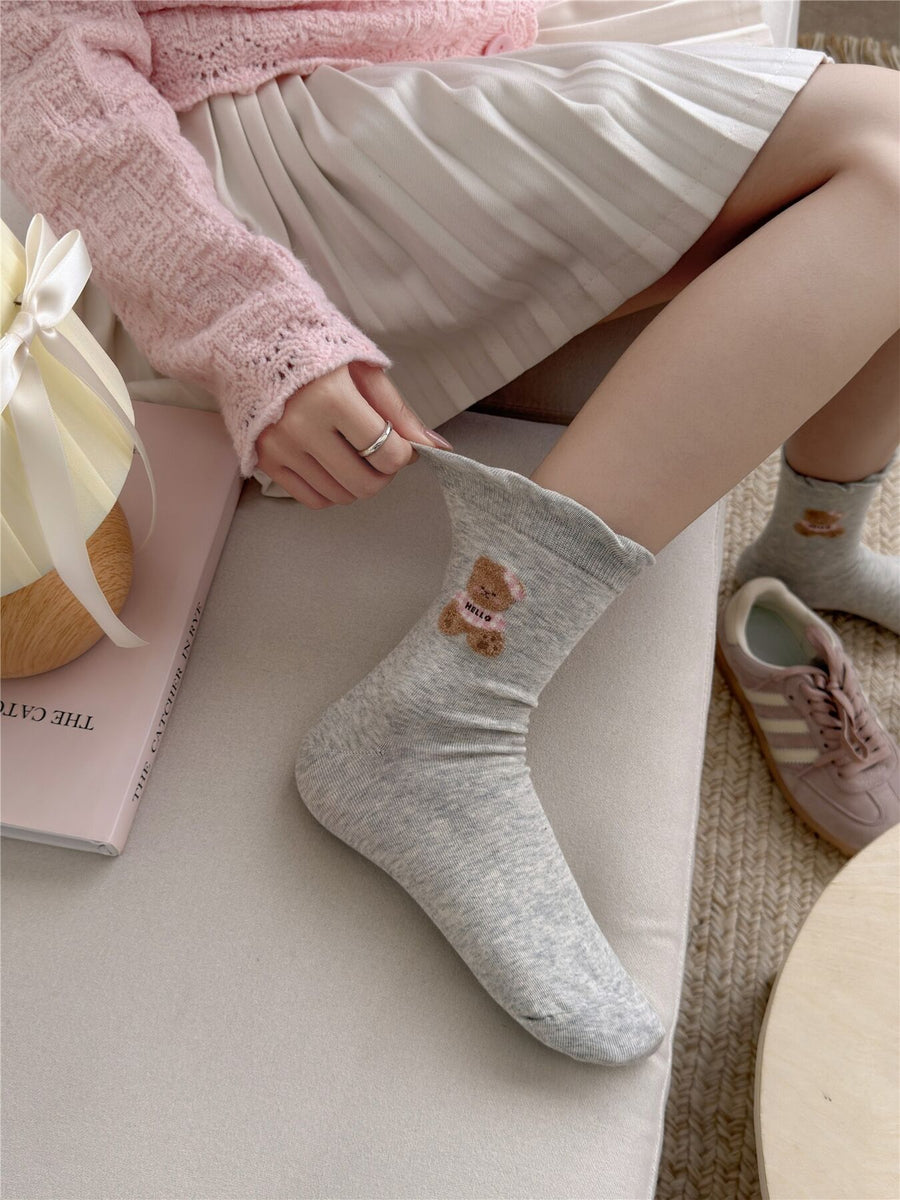 cotton Imported Size &amp socks in Red with fitted silhouette