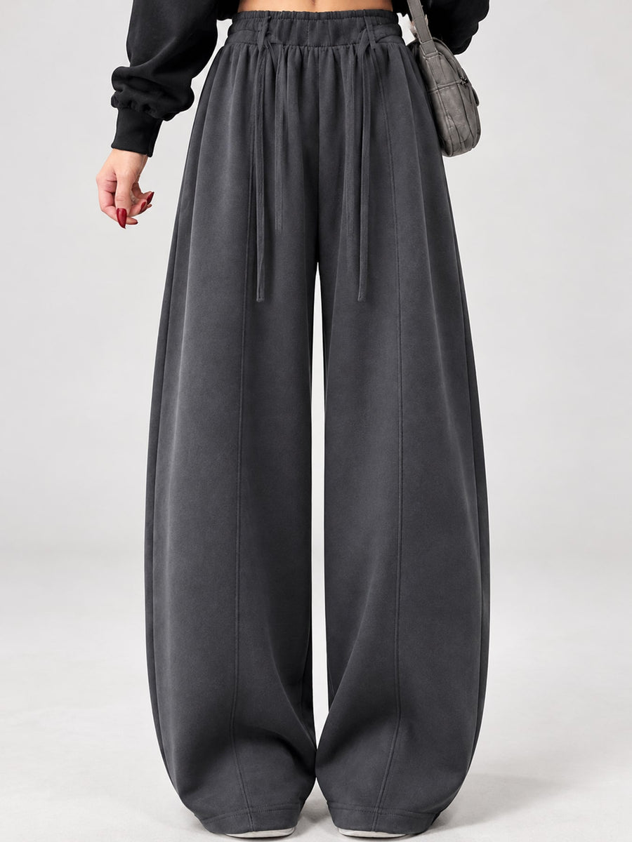 wide-leg pants in Dark Coffee-Tall