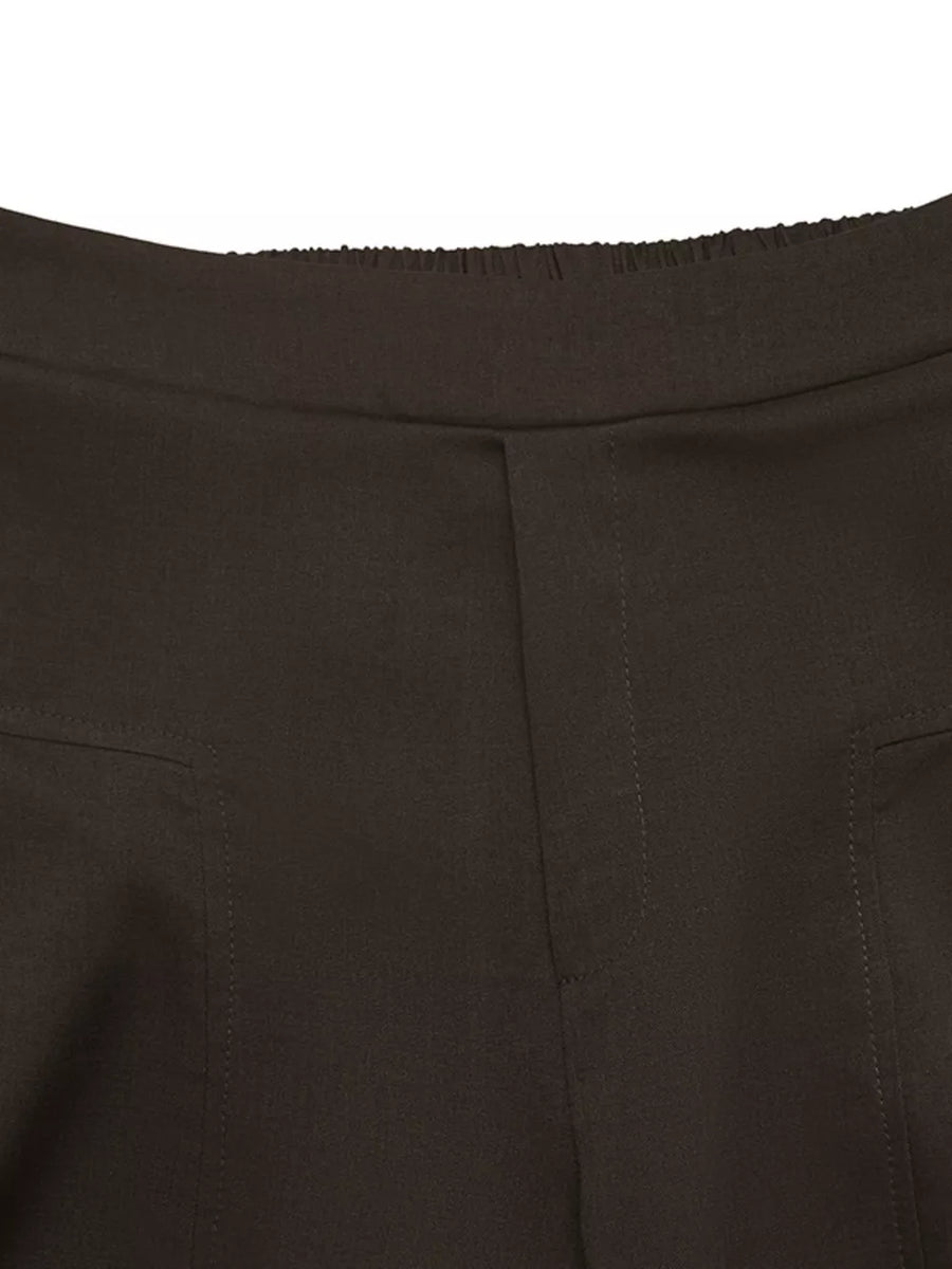 Coffee Brown wide-leg pants