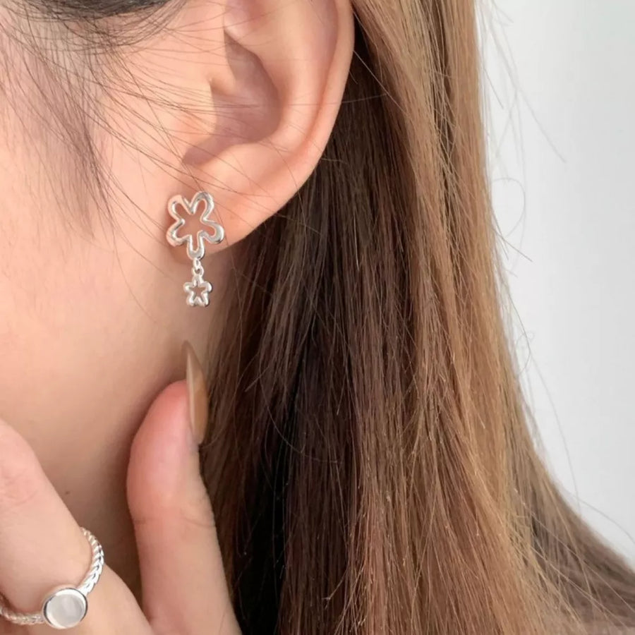 925 sterling silver Care instructions: Avoid wearing during exercise, as sweat w earrings in silver with straight silhouette