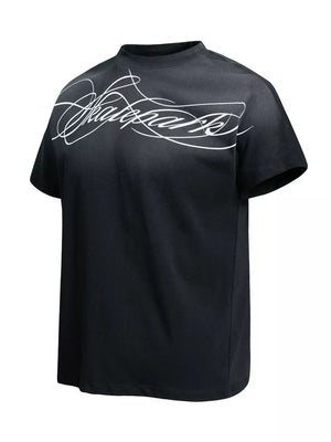 streetwear t-shirt in Black with crew neck