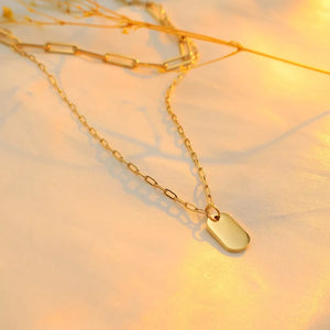18K Gold-Plated,Stainless Steel Care instructions: Avoid wearing during exercise necklace in Gold with layered silhouette