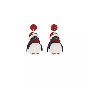 earring in white with novelty print and character design