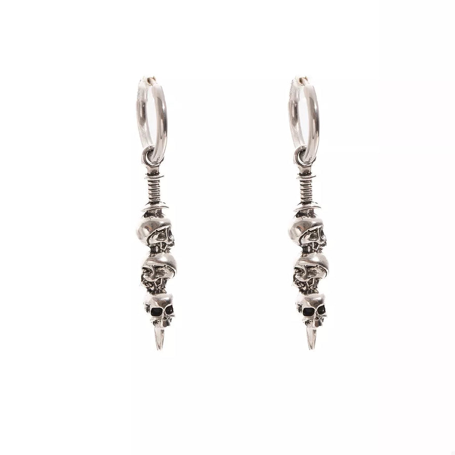 Silver earrings with 2 inches and hoop closure