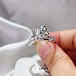 0.3 Carat 925 Sterling Silver Moissanite Ring
