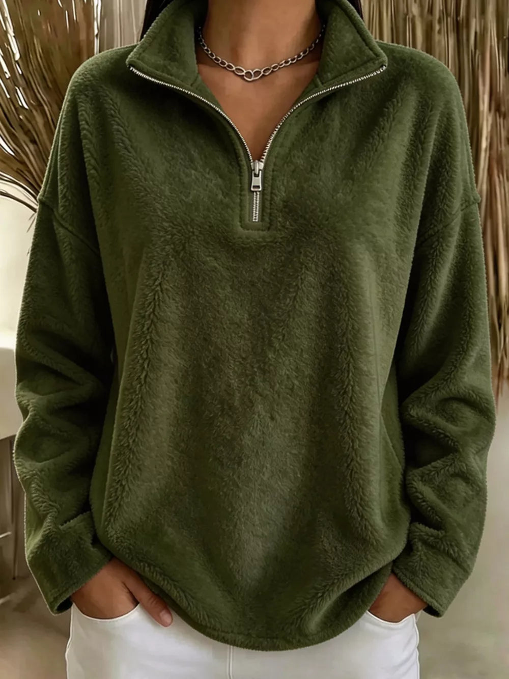 100% polyester Care instructions: Machine wash cold sweatshirt in Pink with relaxed silhouette