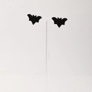3 Piece Halloween-themed Stud Earrings Alloy Acrylic in Black with Halloween-themed