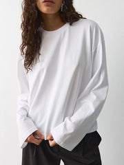 95% viscose, 5% elastane Care instructions: Machine wash cold t-shirt in White with oversized silhouette