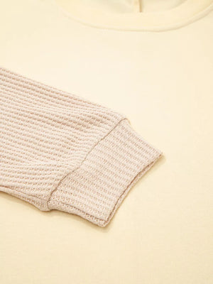 1 Faux Two Piece Patchwork Sweatshirt in Beige, 2 In 1 Faux Two Piece Patchwork Sweatshirt in 1 Faux Two Piece Patchwork