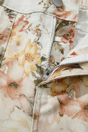 Vintage Floral Print High Waist Wide Leg Jeans option 6