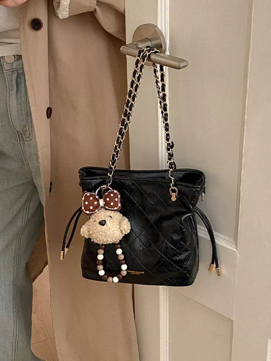 Pu Leather Crossbody Bag in White