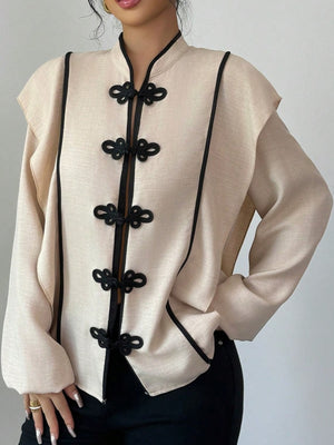 Polyester 100% Care instructions: Machine wash cold blouse in Apricot with relaxed silhouette