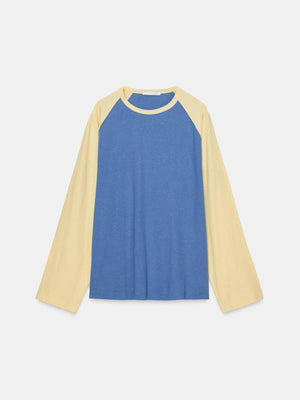 royal blue t-shirt with stretch and raglan sleeve