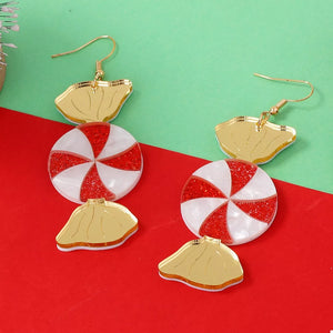 18K Gold-Plated, Acrylic, Zinc alloy Care instructions: 1 earrings in gold with dangle silhouette