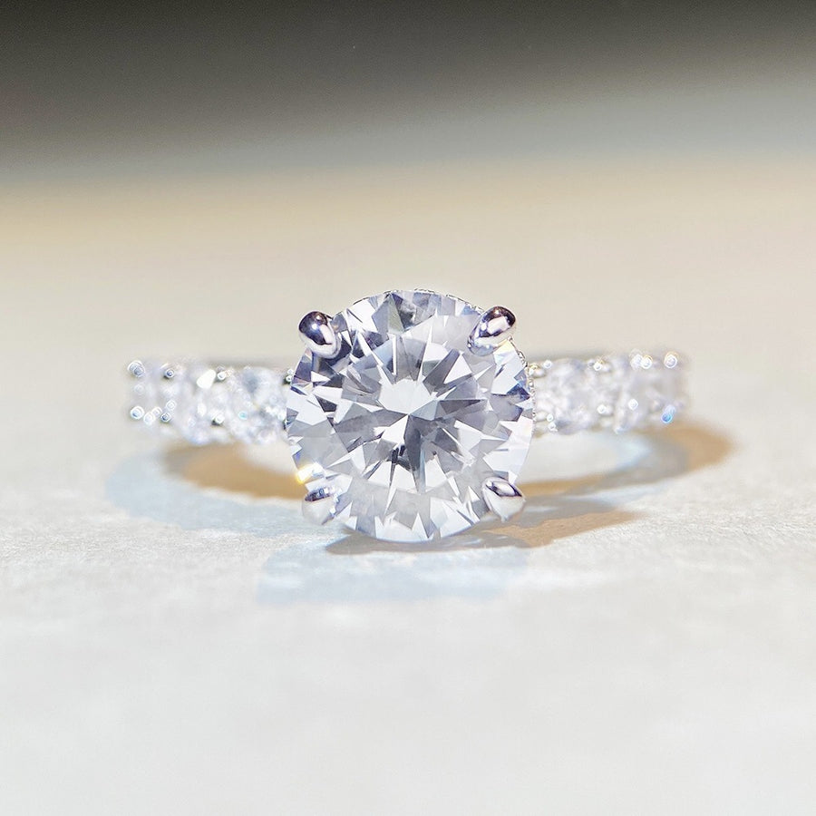 3 Carat 925 Sterling Silver Moissanite Ring Style 10500186332 in clear