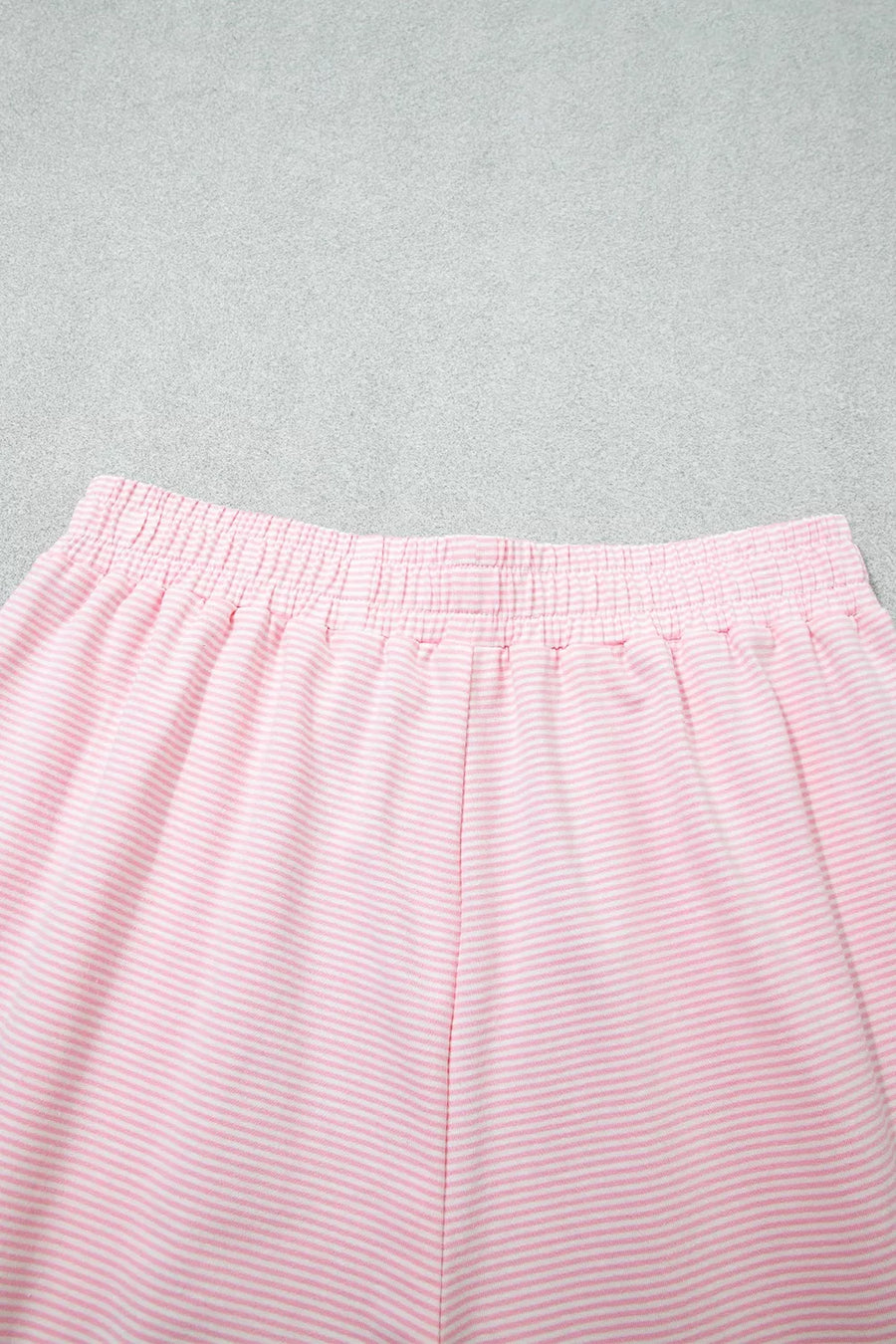 Striped Long Sleeve Top And Pants Set in Blush Pink, view 12