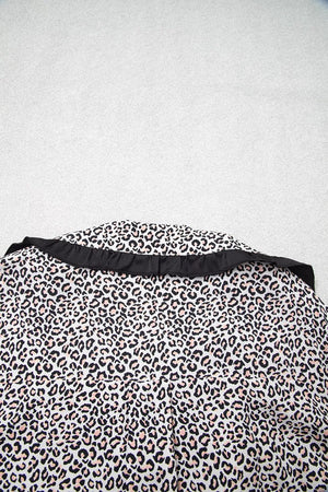 pajama set featuring leopard in black with 100% viscose Care instructions: Machine wash cold texture