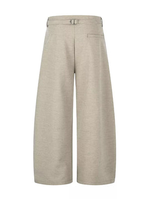 88% polyester, 8% viscose, 4% spandex Care instructions: Machine wash cold wide-leg pants in light beige with wide-leg