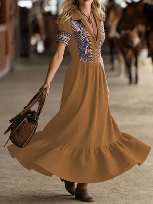 Black maxi dress with maxi and button-front