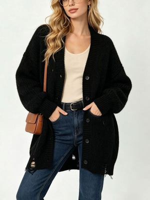 100% polyester Care instructions: Machine wash cold cardigan in Beige with oversized silhouette