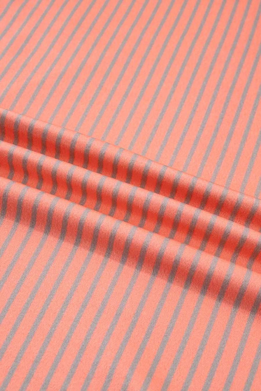 Stripe Colorblock Raw Seam Long Sleeve Tunic in Burnt Coral, view 11