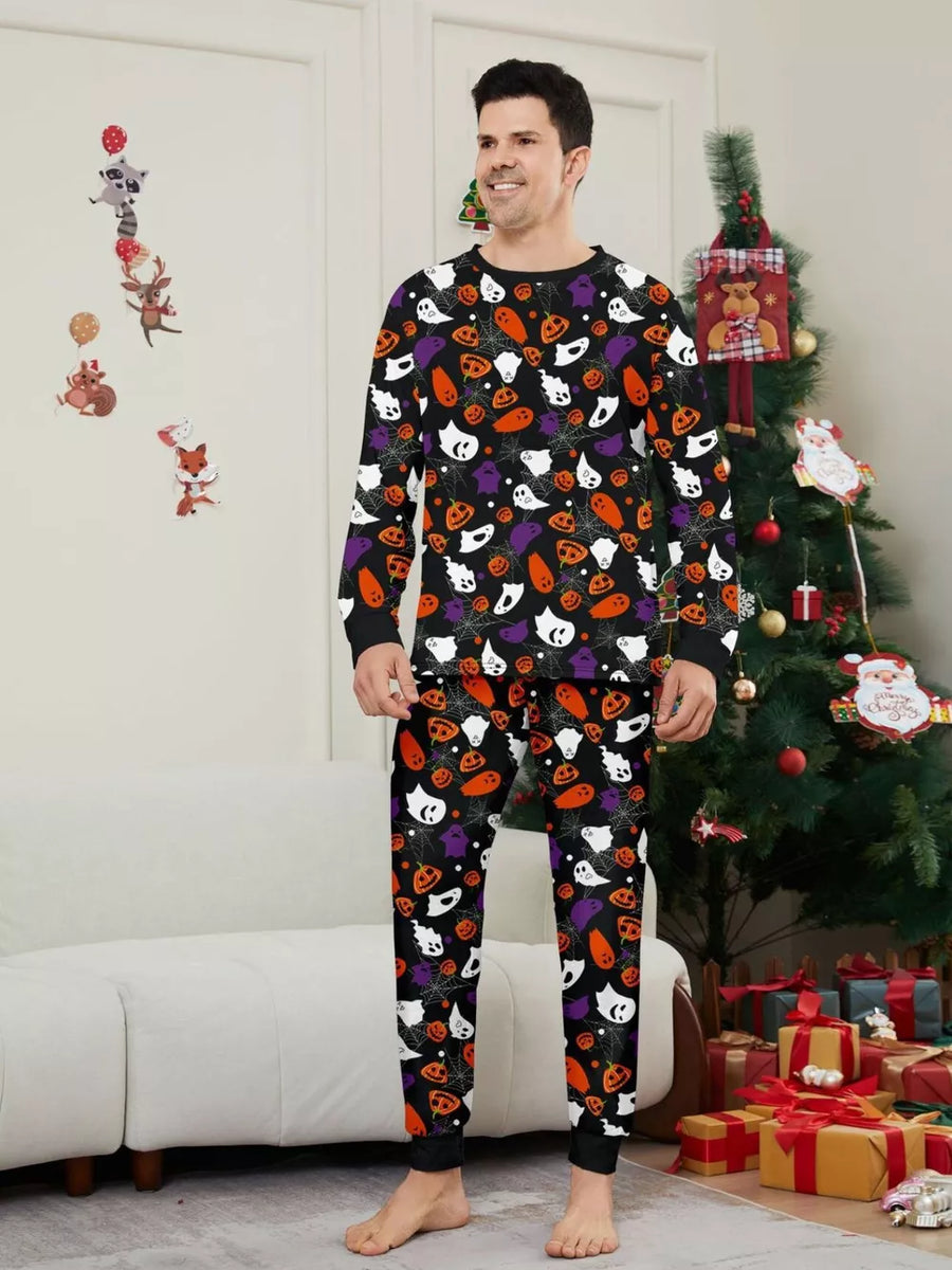 pajama set in Dad with novelty print and two-piece set