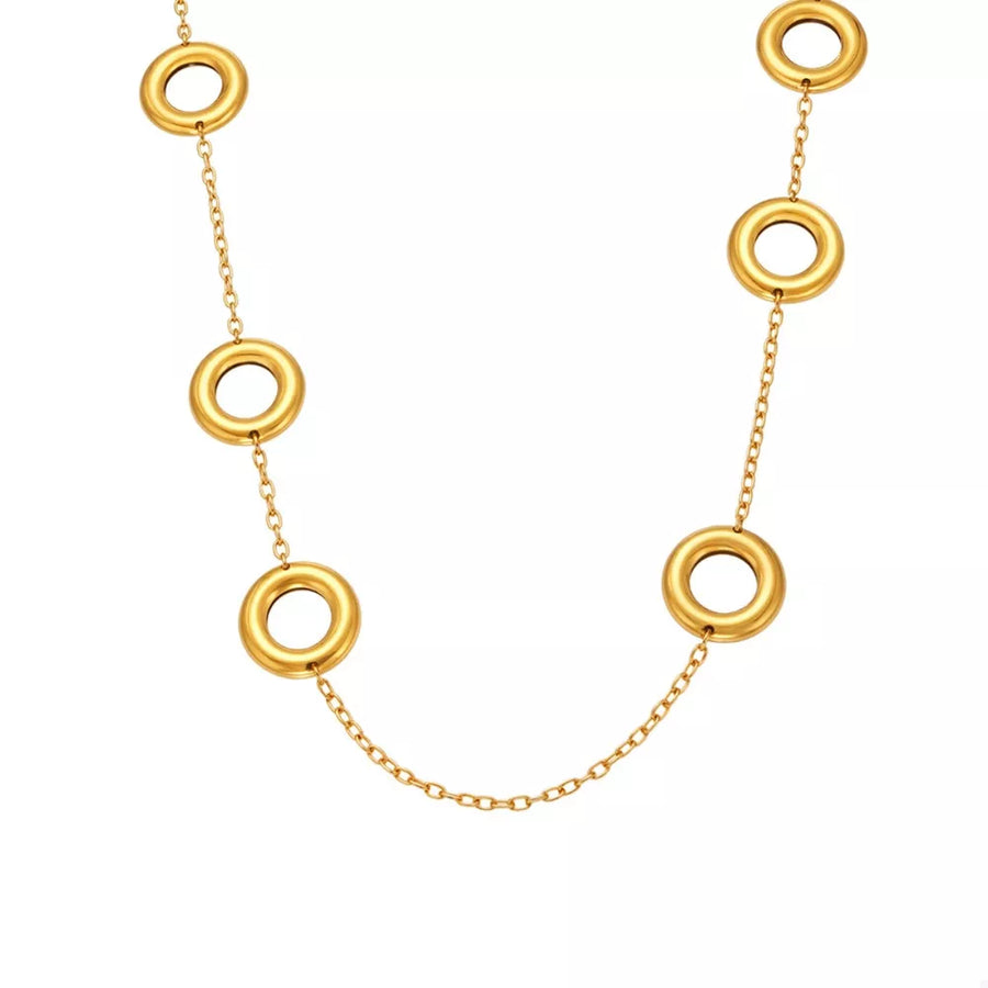 Gold with necklace with gold-plated 8