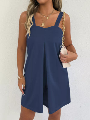 Sweetheart Neck Wide Strap Romper, view 17