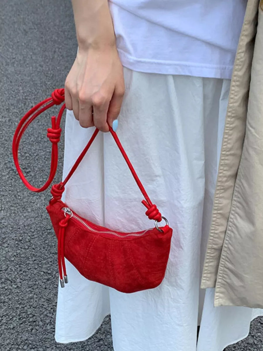Yellow with Spaghetti Strap Crossbody Bag