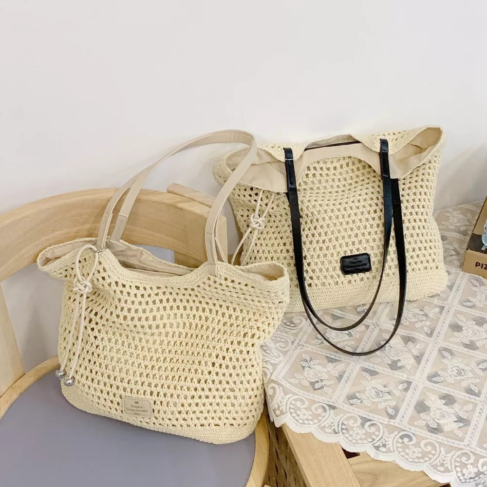 cream tote with geometric and not applicable