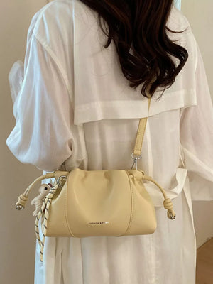 Black with crossbody bag with drawstring closure 14