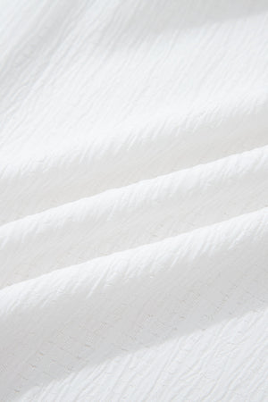 Crinkled Texture Lantern Sleeve Shirt in this colorway