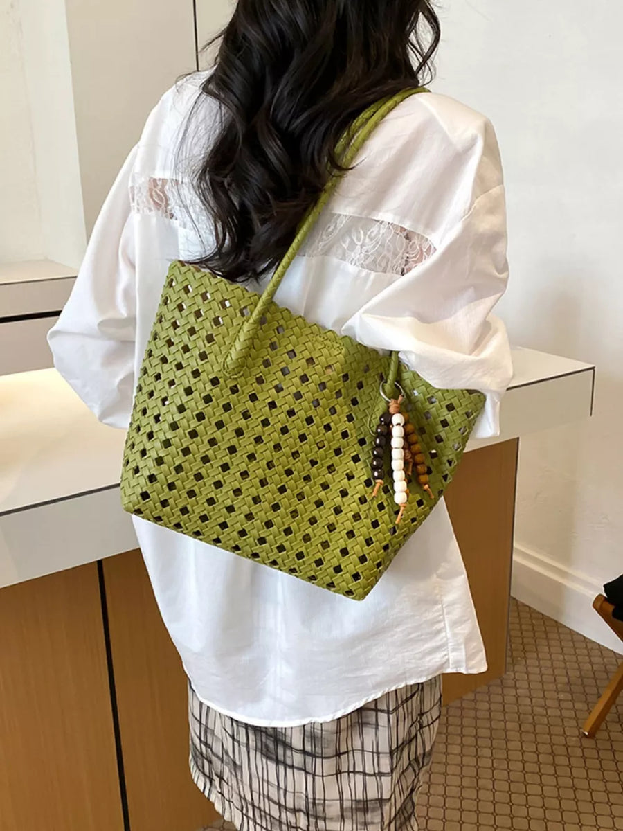 Cutout Leather Shoulder Bag option 7