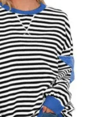 streetwear sweatshirt in Light Blue with crew neck