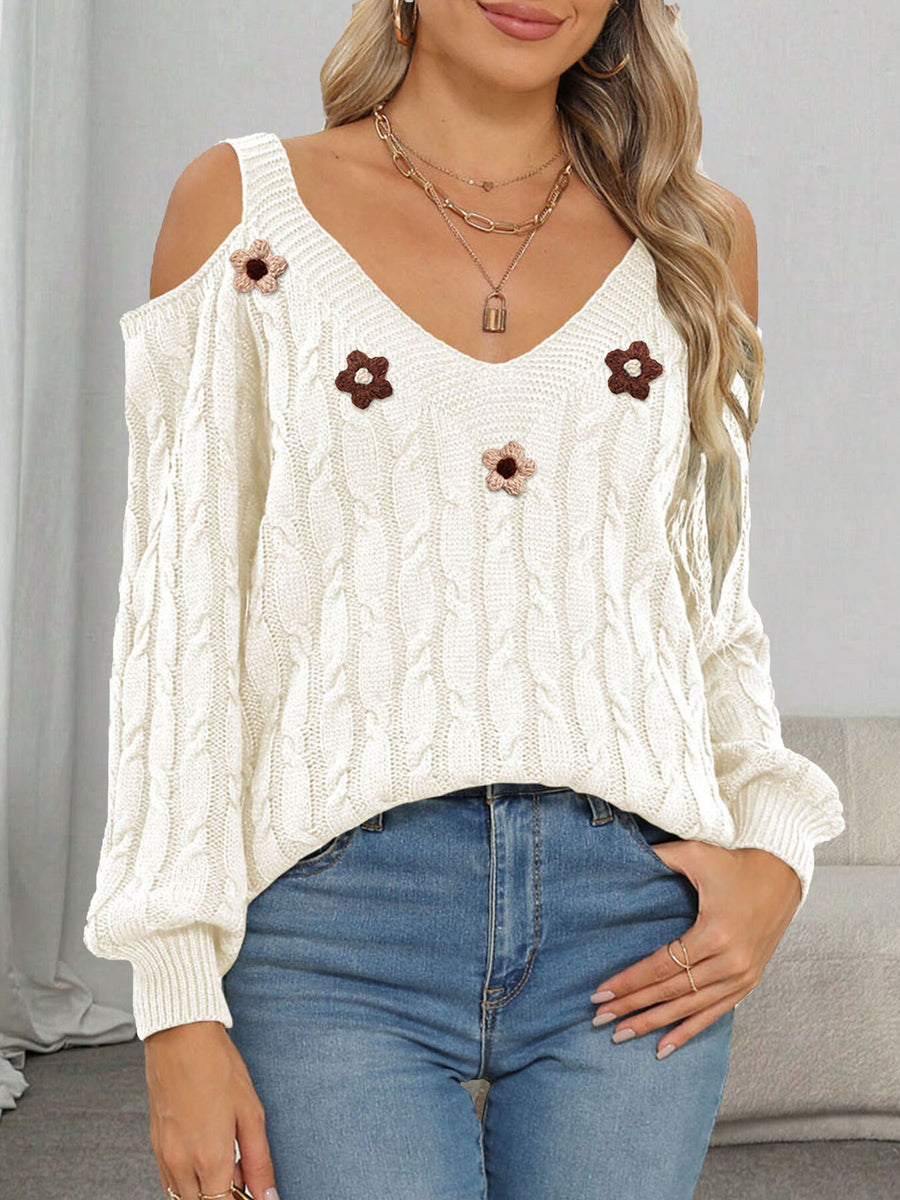 Rice White pullover sweater