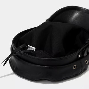 Studded Embellished Faux Leather Hat in Style A with studded