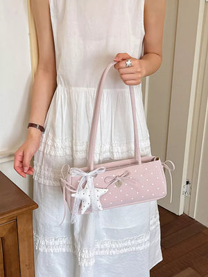 White Polka Dot Shoulder Bag